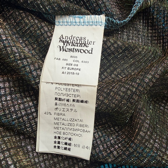 Vivienne Westwood 2018 Metallic Fiber Andreas Kronthaler Iridescent Hoodie - Picture 4 of 12